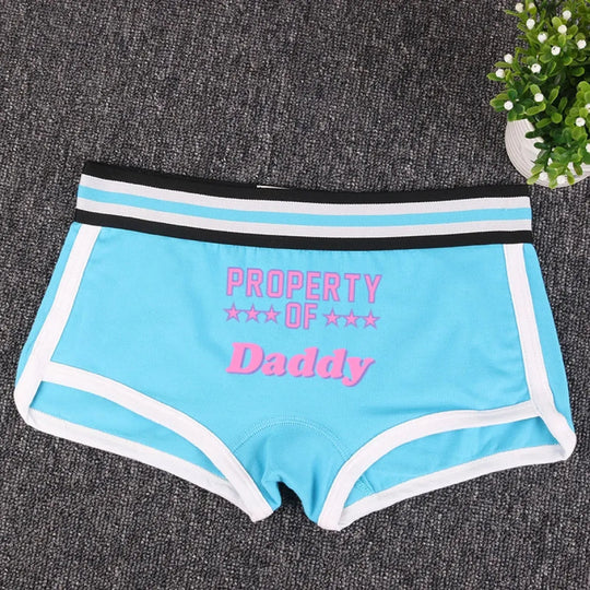 "PROPERTY OF DADDY" BoyShort - Cute Cotton Women's Underwear