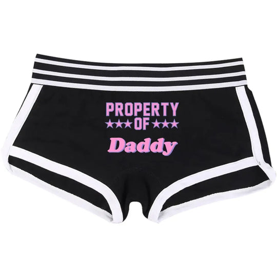 "PROPERTY OF DADDY" BoyShort - Cute Cotton Women's Underwear