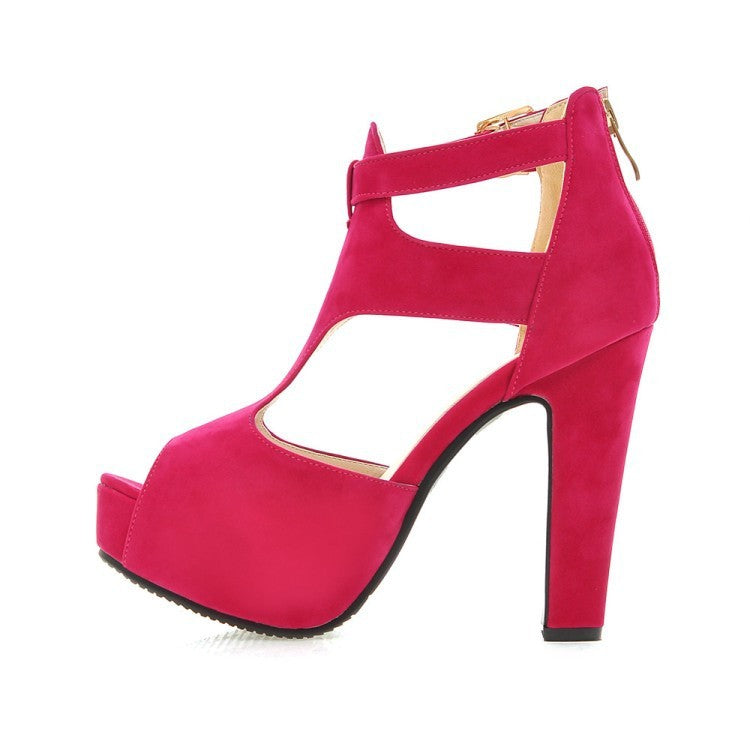 Fish Mouth Heels Roman Women's Stiletto High Heels