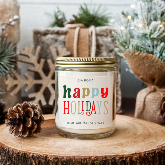 Pine Orange Holiday Candle 9oz Soy, Fresh Christmas Tree, Birch Vetiver