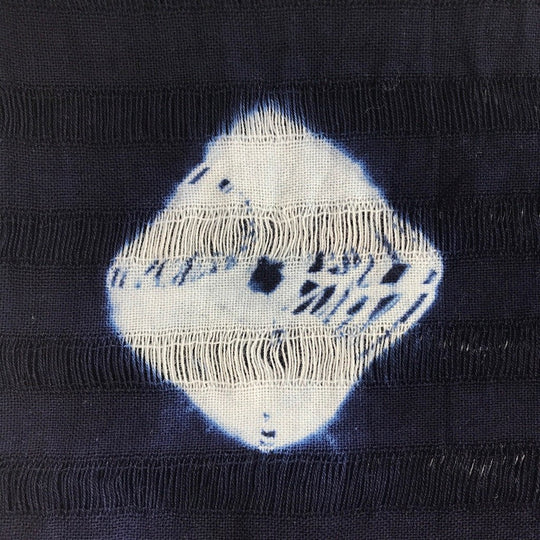 Indigo Cotton Stripe Scarf Oversized Lightweight Hand-Dyed Travel Wrap 25x59