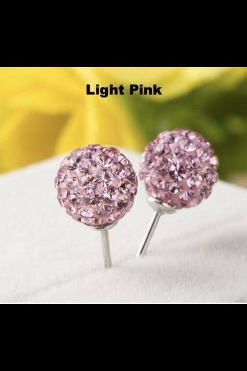 Round Sparkle Stud Earrings Promise Style Cubic Zirconia