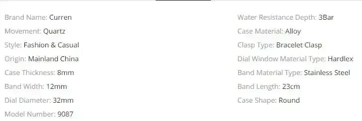 DOUCEUR Curren Watch – 32mm Japan Quartz | Precision Timepiece