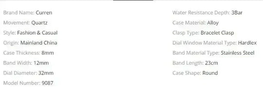 DOUCEUR Curren Watch – 32mm Japan Quartz | Precision Timepiece