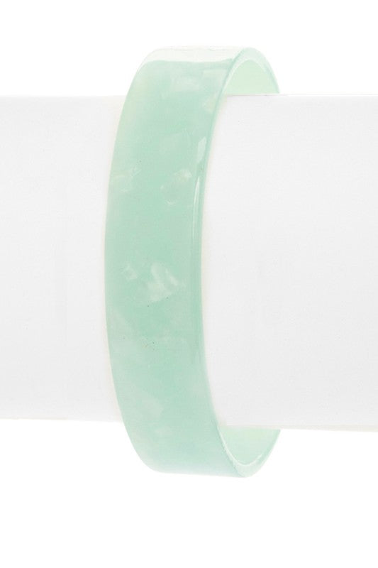 Tortoise Shell Celluloid Flex Open Cuff Adjustable Bracelet