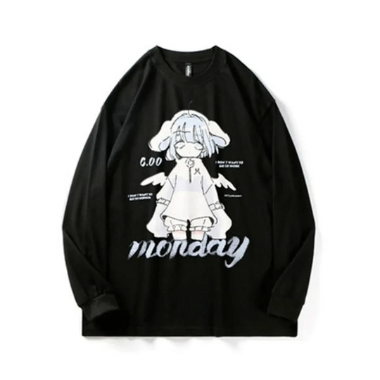 "Monday" Sad Anime Girl Tee