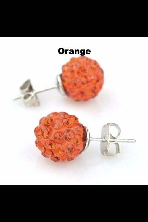 Round Sparkle Stud Earrings Promise Style Cubic Zirconia