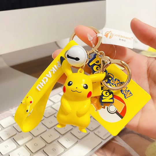 "Pokemon Action Figure Keychain - Pikachu, Charmander, Snorlax, Squirtle