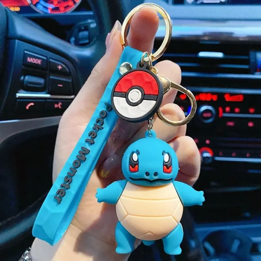 "Pokemon Action Figure Keychain - Pikachu, Charmander, Snorlax, Squirtle