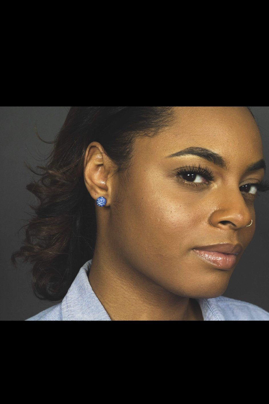 Round Sparkle Stud Earrings Promise Style Cubic Zirconia