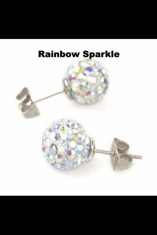 Round Sparkle Stud Earrings Promise Style Cubic Zirconia