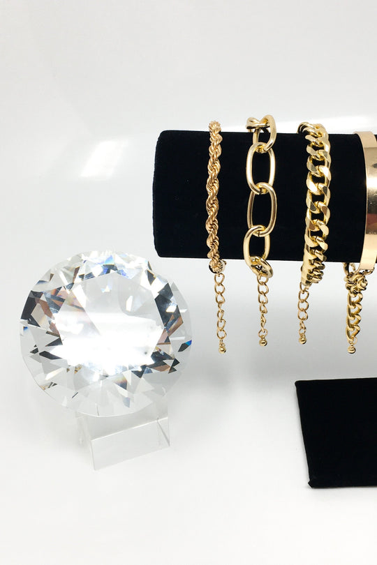 Run It Up Red Chain Bracelet Luxe Statement Jewelry