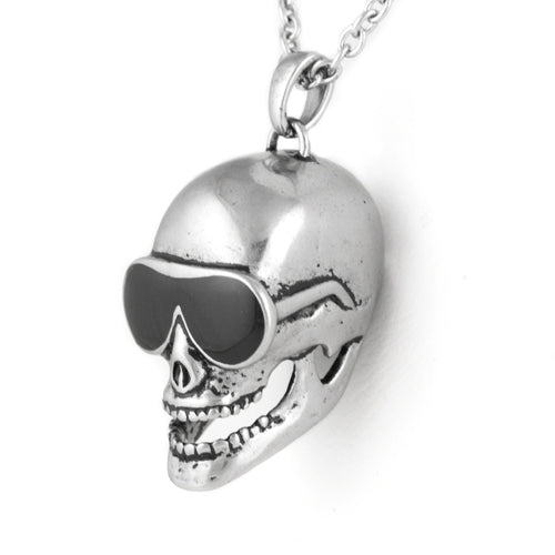 Skull Pendant Necklace Stainless Steel Rocker Punk Gothic