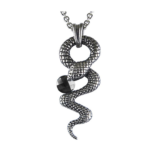 Stainless Steel Hematite Snake Pendant Necklace For Men