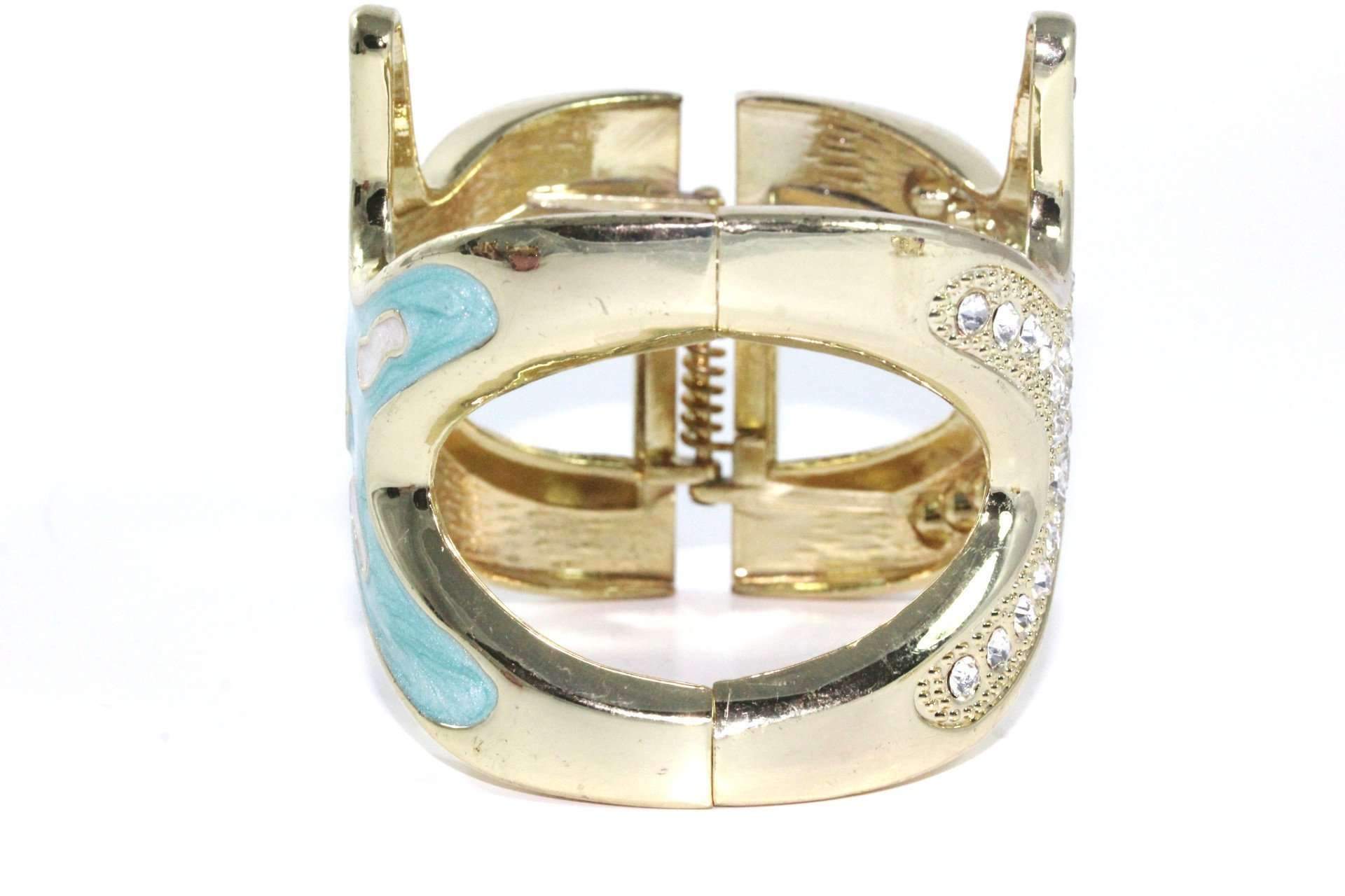 Starfish Rhinestone Bangle Gold Beach Bracelet Jewelry