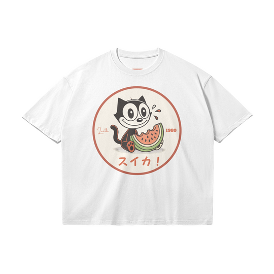 "Watermelon!" Japanese Script Loose T-shirt