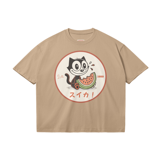 "Watermelon!" Japanese Script Loose T-shirt