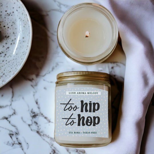 Luxury Bergamot Citrus Candle With Tobacco Flower Notes Lush Scented Jar