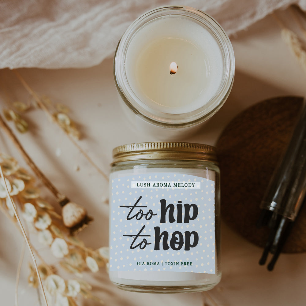 Luxury Bergamot Citrus Candle With Tobacco Flower Notes Lush Scented Jar