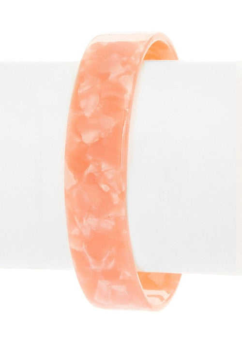 Tortoise Shell Celluloid Flex Open Cuff Adjustable Bracelet