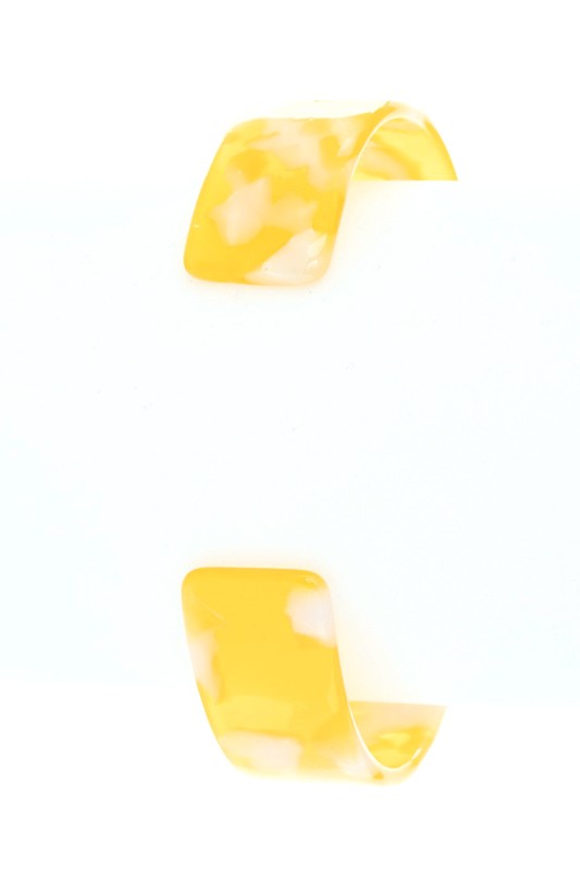 Tortoise Shell Celluloid Flex Open Cuff Adjustable Bracelet