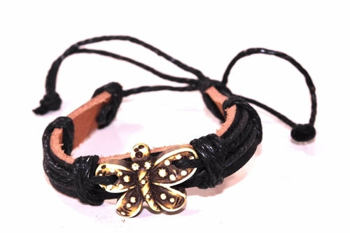 Tribal Leather Bracelet Adjustable Boho Unisex Wristband